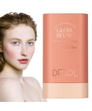 Cream Blushes Stick Cheek Tint Cream Blushess for Natural Makeup - Rotating Design Waterproof Long-lasting Cheek Tint For Mature Skin Women Girls 02