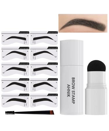 Eyebrow Stamp Stencil Kit Brow Stamp with Reusable Eyebrow Stencil Kit Eye Brow Stamping Kit Eyebrow Stamp Gray Black