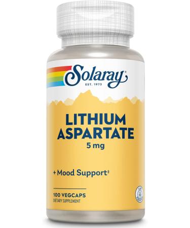 Solaray Lithium Aspartate 5 mg 100 Capsules