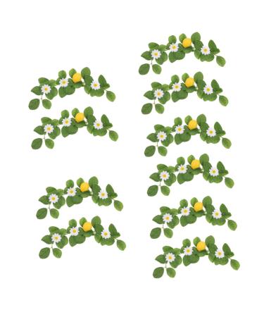 HOMSFOU 10 pcs ring household fireplace decor Artificial Flower summer decor for home the summer artificial plant fake leaves lemon fruit fake plants fake plant wreath decorate vine Yellowx5pcs 38x10cmx5pcs