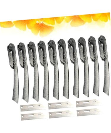 FRCOLOR 10pcs Eyebrow Shears & Facial Razors - Dermaplaning Tools for Eyebrow Shaping & Hair Removal - Set of 2 Black & 2 Color Options - Buy Online on GoSupps.com