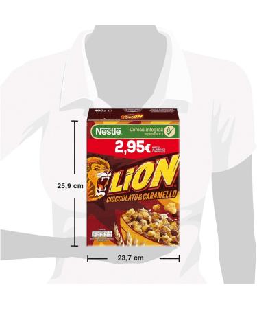  Italian Gourmet E.R. Nestl Lion Cereali Integrali Cioccolato e Caramello Lot of 6 whole cereals with chocolate and caramel 400 g + Italian Gourmet pulp 400 g - Buy Online on GoSupps.com