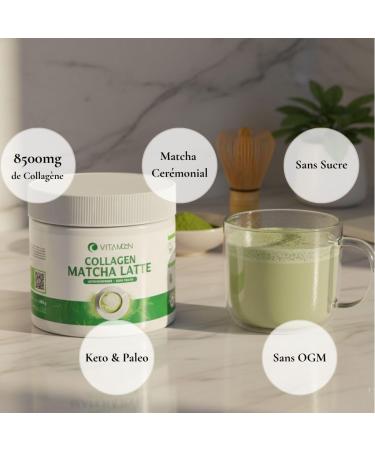  Vitamoon Vitamoon Matcha Collagen Peptides | Radiance Skin Hair & Nails | 300g Ceremonial Matcha & Peptan Collagen High Dose | 20 Day Sugar Free Treatment - Buy Online on GoSupps.com