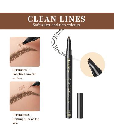 Long-Lasting Smudge-Proof Eyebrow Pencil | Dark Brown Microblading Pen | Water-Resistant - Buy Online on GoSupps.com