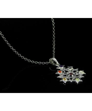 Harmonize Brass Star of David Pendant 7 Chakra Balancing Therapy Reiki Healing Crystel Spiritual Amulet - Buy Online on GoSupps.com