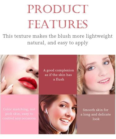 Liquid Face Cheek Blush | 8ml Cream Face Blush Stick | Natural-Looking Matte Blush for Cheeks Long-Wearing Waterproof Dewy Cheek Tint Aezon 04 - Buy Online on GoSupps.com