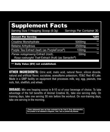 Animal Supercharged Creatine Powder with Betaine Anhydrous - Fruit Punch Flavor - Buy Online on GoSupps.com