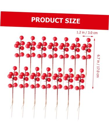 ABOOFAN 60 Pcs Christmas Fruit Christmas Decorations Christmas Holly Berries Christmas Berry Stems Winter Light House Decorations for Home Christmas Tree Fake Berry Foam Red Fruit Wreath Redx3pcs 17x3cmx3pcs - Buy Online on GoSupps.com