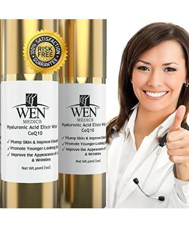 Hyaluronic Acid Serum for Face | Anti-Aging Moisturizer with Vitamin C E & CoQ10 | Fragrance-Free for Radiant Youthful Skin | International Shipping Available - Buy Online on GoSupps.com