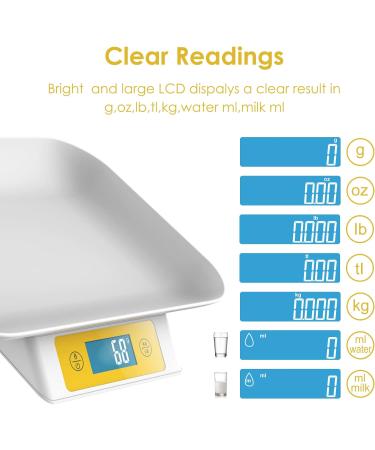 Mindpet-Med Digital Pet Scale for Small Animals - Accurate 1g Measurement 15kg/33lb Capacity Units in g/lb/oz/tl/ml - Ideal for Kittens & Puppies (Yellow) - Buy Online on GoSupps.com
