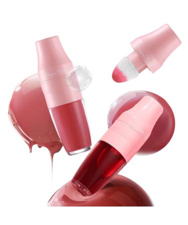 Multi-Purpose Liquid Lip Stain for Lips and Cheeks, 2 Colors, Moisturizing Lip Stain, Long Lasting, Waterproof, Lightweight and Non-Sticky, for Girls and Women