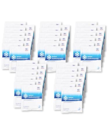 IEA Medical immediate cold compress (15.3 x 12.7 cm) 50 pieces |Once cooling packs for bruises insect bites and other injuriesSimply usable cooling pads |Versatile 50s set modern