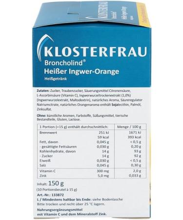 Monastery Hot Ginger Orange Tea | 10 Bags | Immune Support with Zinc & Vitamin C | Vegan & Lactose-Free Hot Drink - Buy Online on GoSupps.com