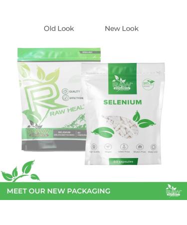 Selenium 200 mcg High Strength Capsules - Vegan Antioxidant Supplement for Thyroid, Immune System, Hair & Nails | Raw Powders - Buy Online on GoSupps.com