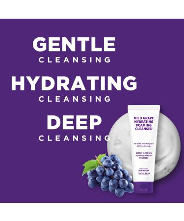 FARMSKIN Freshfood Mild Grape Hydrating Foaming Cleanser | Deep Cleansing & Makeup Remover | Korean Skin Care 175ml - Buy Online on GoSupps.com