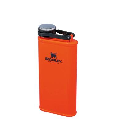 Stanley Classic Wide Mouth Flask 236 ml with a never -free cap - Stainless steel Flachmann with further opening for easy filling and pouring - BPA -free - Blaze Orange