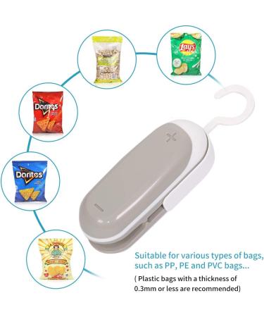 2PACK Mini Bag Sealer - Portable Heat Vacuum Plastic Sealer with Cutter | Food Storage Grey - Buy Online on GoSupps.com
