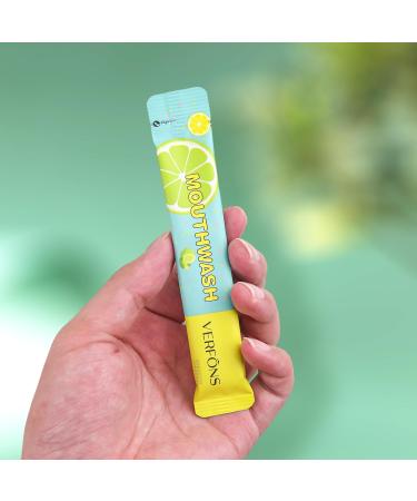 LLHQAMT Mini Mouth Wash - Portable 0.35ml Rinsing Packs for Fresh Breath | Travel Size Lime Mint (20 Pieces) | Perfect for Work Travel & Dating - Buy Online on GoSupps.com