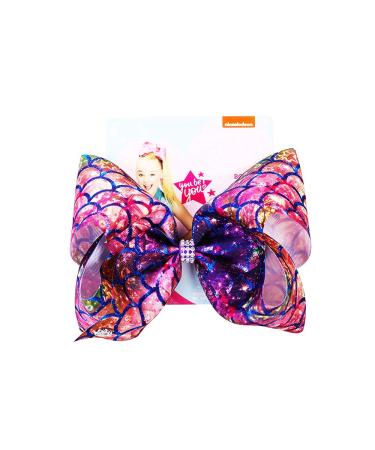 Siwa Style 8 Inch Large Mermaid Hair Bow Alligator Clips - Perfect Xmas Gift for Girls - Buy Online on GoSupps.com