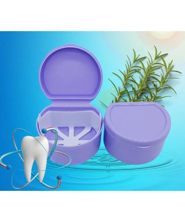 Leakproof False Tooth Retainer Case - Pink Teeth Storage Box with Strainer for Travel & Cleaning - Buy Online on GoSupps.com