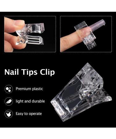 Clear Gel Nail Extension Mold Set with Dual-ended Brush and File - 12 Sizes, Scale, Coffin Nails - 128pcs - Buy Online on GoSupps.com