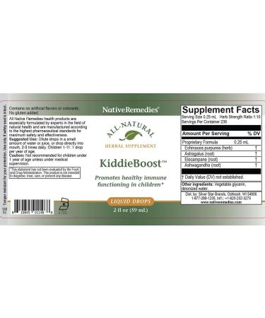 Native Remedies KiddieBoost - Natural Herbal Supplement for Kids' Immune Support | 2 Fl oz - Buy Online on GoSupps.com