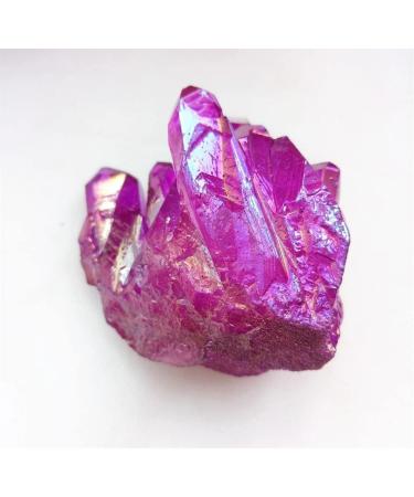 Crystal 100g Titanium Coated Fuchsia Natural Rock Crystal Quartz Cluster Halo Angel Cluster Specimen Suitable for Home Office Decoration ERTEYIN - Buy Online on GoSupps.com