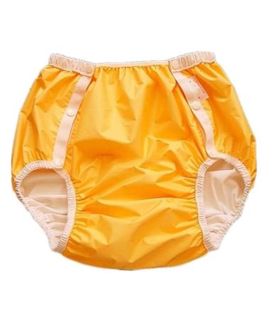 Waterproof reusable cloth diapers diaper trousers incontined criminal for adults for the care of disabled people yellow m m yellow