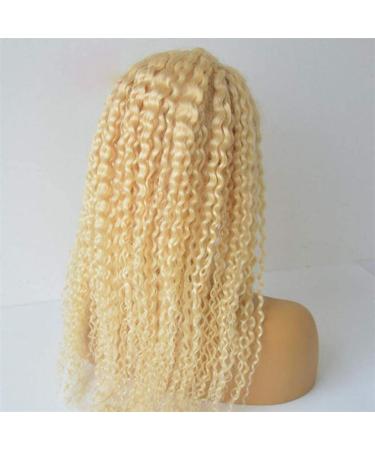 Blonde 13x4 Lace Front Wig Curly Transparent Brazilian Remy Real Hair for Black Women | 150% Density | 24 Inches - Buy Online on GoSupps.com