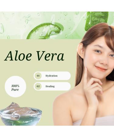 mGanna Pure Aloe Vera Gel 7 Oz / 200 g | For Moisturizing Skin and Hair Care - Buy Online on GoSupps.com