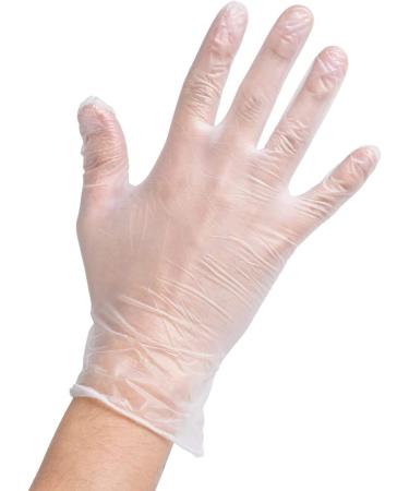 Mira Pak Disposable Clear Vinyl Gloves Box of 100|Perfect for Food Prepping/Dish Washing/Cleaning/Cooking|Single Use Only M (100 Count) - Buy Online on GoSupps.com