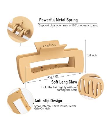 12 Pcs Hair Clips Set: 6 Large Claw Clips + 6 Medium Hair Claw Clips for Women - Non-slip Matte Hair Styling Accessories for Thick/Thin Hair - Buy Online on GoSupps.com