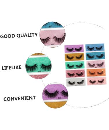 FRCOLOR 10 Pairs False Eyelashes Eyelash Lash Cosmetics Make up Accessories Girls' Accessories Makeup Accessories Trendy Makeup Beauty Makeup Eyelashes Princess Style Imitation 3d - Buy Online on GoSupps.com