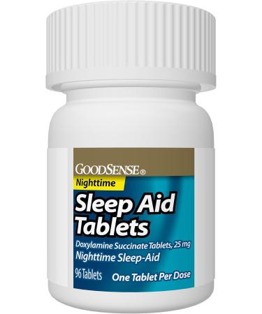 GoodSense Sleep Aid Tablets Doxylamine Succinate Tablets 25 mg Nighttime Sleep Aid to Help You Fall Asleep - Buy Online on GoSupps.com