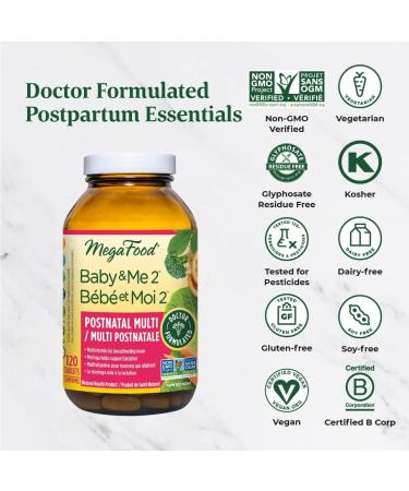 MegaFood Women's Postnatal Vitamins for Breastfeeding Moms | Postpartum Lactation Multivitamins Supplements for Women| Moringa Supplements | 120 Capsules Postnatal Vitamins 120 count (Pack of 1) - Buy Online on GoSupps.com
