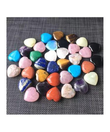 Home Decoration Crystal Heart Natural Quartz Hand Made Gemstones for Reiki Stones (Color : Light Grey Size : 30mm) 30mm Light Grey