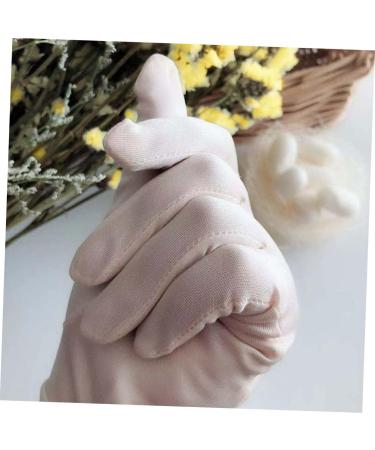 Angoily Mittens 1 Pair Grooming Gloves Knit Gloves Hand Accessory Dry Hands Lotion Moisturizing Gloves Multi-Function Lotion Gloves Beauty Products Multifunction White Silk White Mittens - Buy Online on GoSupps.com