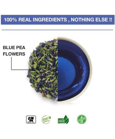 Kajal Blue blossom tea 50 g natural herbal tea for calming detox antioxidants healthy caffeinefree 1 x 50 grams 1x50 Gramm - Buy Online on GoSupps.com