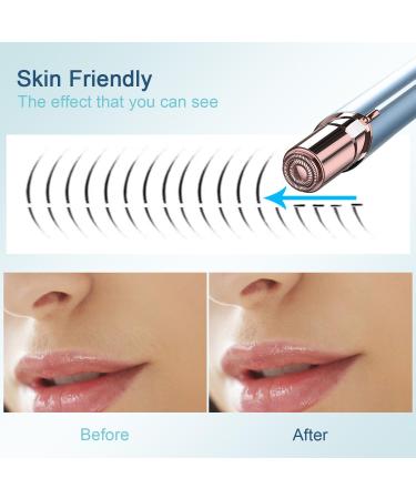 Electric Painless Facial Hair Remover for Women - USB Rechargeable Facial Hair Removal for Face Lip & Chin - Ideal for Sensitive Skin - Buy Online on GoSupps.com