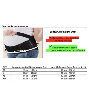 Jamila Maternity Belt | Pregnancy Support Lumbar Back Waist Band | Belly Bump Brace for Pain Relief | Black L - Buy Online on GoSupps.com