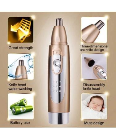 Electric Eyebrow & Nose Hair Trimmer - Portable Ear & Nose Clipper with 3D Arc Cutter Head for Travel | Easy Cleansing - Buy Online on GoSupps.com