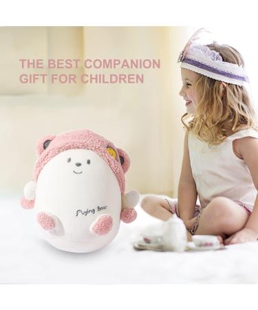 JOYRAVO Kids Travel Pillow - 2-in-1 Deformable Neck Pillow with Cute Pink Flying Bear Design for Comfortable Sleep and Play on Airplanes and Road Trips - Buy Online on GoSupps.com