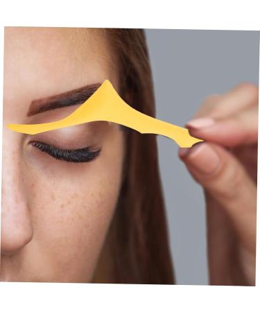 Mipcase Silicone Makeup Stencil Eyebrow Shaper Eyebrow Stencils Makeup Tools Eyebrow Trimming Auxiliary 17.3x5.9cm Yellow - Buy Online on GoSupps.com