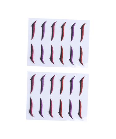Beatifufu 12 Pairs Glitter Eyeliner Eyelid Transfer Tape Instant Eye Lift Decal Double Stickers Tool