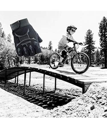 Long Keeper Kids Half-Finger Bicycle Gloves - Boys & Girls Climbing Skiing & Outdoor Sports - Black Size M - Buy Online on GoSupps.com