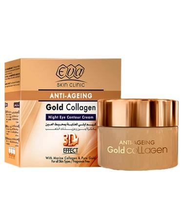 Eva Anti Ageing Gold 24K Collagen Night Eye Contour Care Cream 3D Effect 15 ml