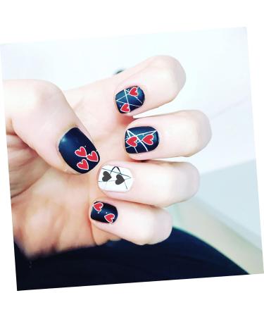 Heart Nail Decals 8 Sheets Nail Art Stickers White Stickers White Nail Stickers Decorative Stickers Love Heart Nail - Buy Online on GoSupps.com