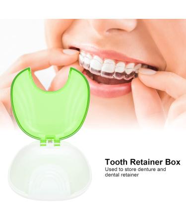 Portable Hard-Wearing Orthodontic Retainer Suitcase - Travel Size Toothpress Container for False Teeth (Light Green) - International Shipping Available - Buy Online on GoSupps.com