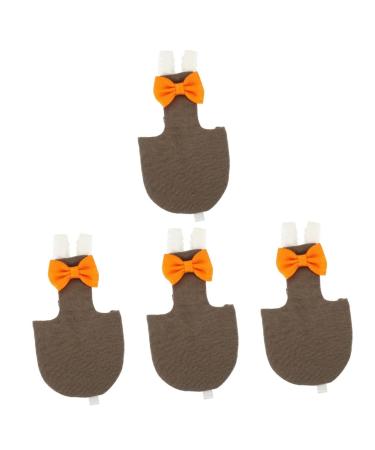 PopetPop 4 pieces Flying bird diapers Bowknots costume bird clothing duck pigeons pair of pigeon trousers reusable bird diapers Sittich diaper cotton long wiring down 12x6cmx4pcs as shown