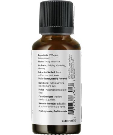 Now Lemongrass Liquid Oil 30ml - Buy Online on GoSupps.com